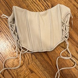 Garage side lace up corset